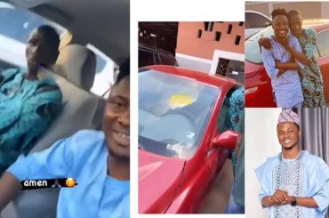 Fans React As Popular Nigerian Influencer, Oba Salo Buys His Dad a New Toyota Corolla